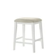 thumbnail image 2 of Counter Height 17" Stool - Upholstered Seat White With Foot Rest Footrest, 2 of 2