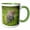 Green/White, variant on 3drose, Tanzania. African Leopard Stalking Prey, Serengeti National Park., 11oz Mug