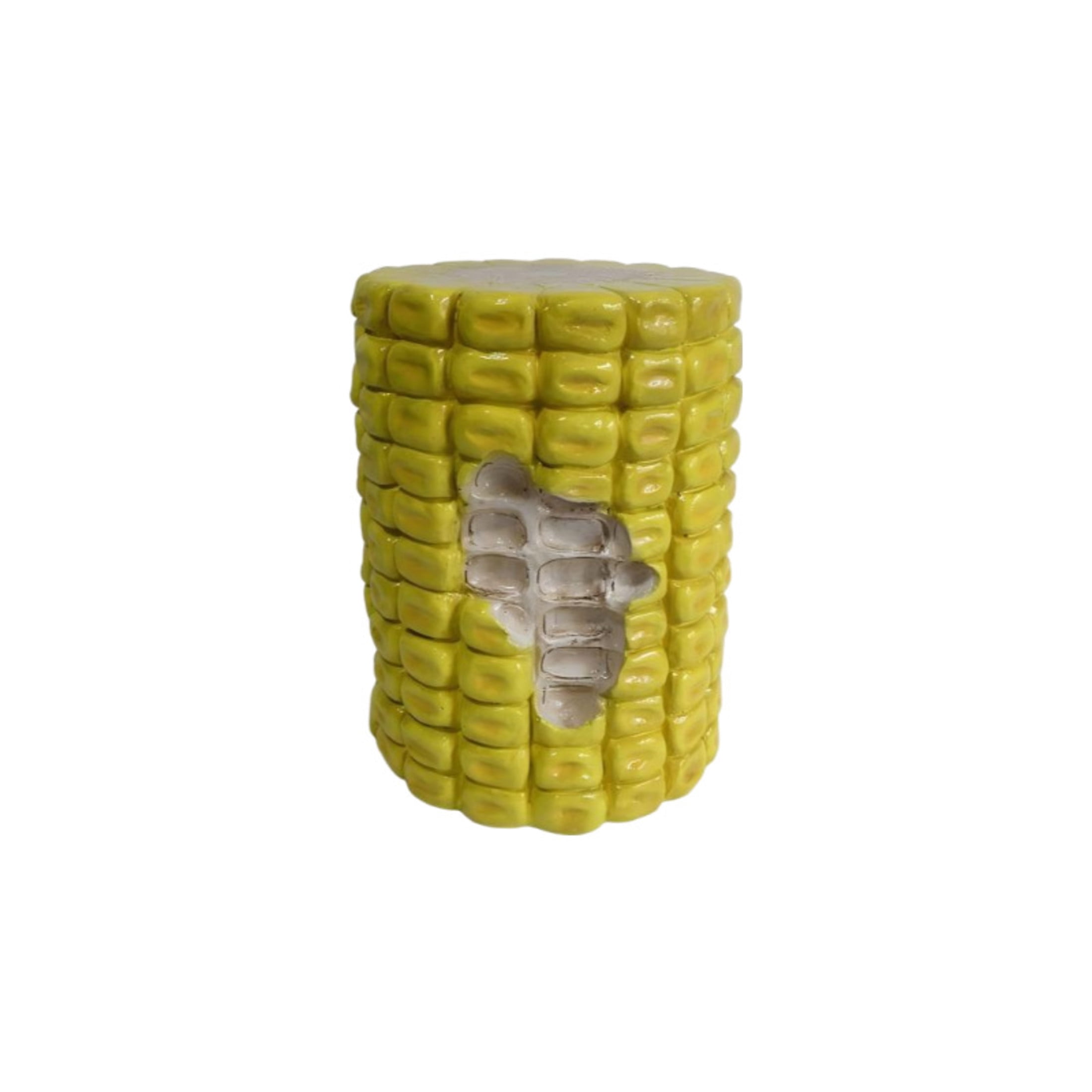 Noble House Novelty Corn Stool, Cute Fairy Decorative Statue, Outdoor Creative Figurine Seat for Patio, Garden, Yellow