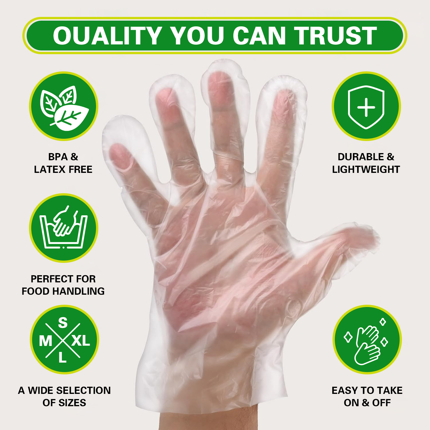 600Pcs Food Prep Gloves Disposable, Clear Plastic Gloves Food Grade Waterproof, Oil-Resistant, Ambidextrous, Safe for Kitchen Cooking, Food Handling(S Size)