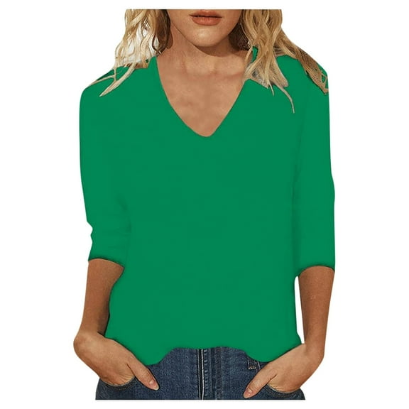 Tops for Women Trendy Tops And Blouses for Summer Neck Top Athletic Compression Long Sleeve Lace Short Girl Long Womens Casual Shirts under Scrub Sleeve Shirt Women Short Exercise Shirt Green S