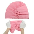 thumbnail image 5 of Unique Bargains 1 Pc Breathable Knotted Swimming Cap Pink White, 5 of 6