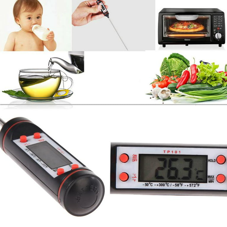 Fosmon Instant Read Digital Cooking Food Thermometer with Stainless Steel Probe and LCD Screen for Kitchen, Meat, Grill 51022