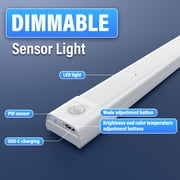 DAYBETTER 30 LED Under Cabinet Lights, USB Rechargeable Closet Lighting kit, Dimmable Closet Lights, Warm White Cool White Changing, for Wardrobe, Kitchen Wireless Lighting, 2Pack