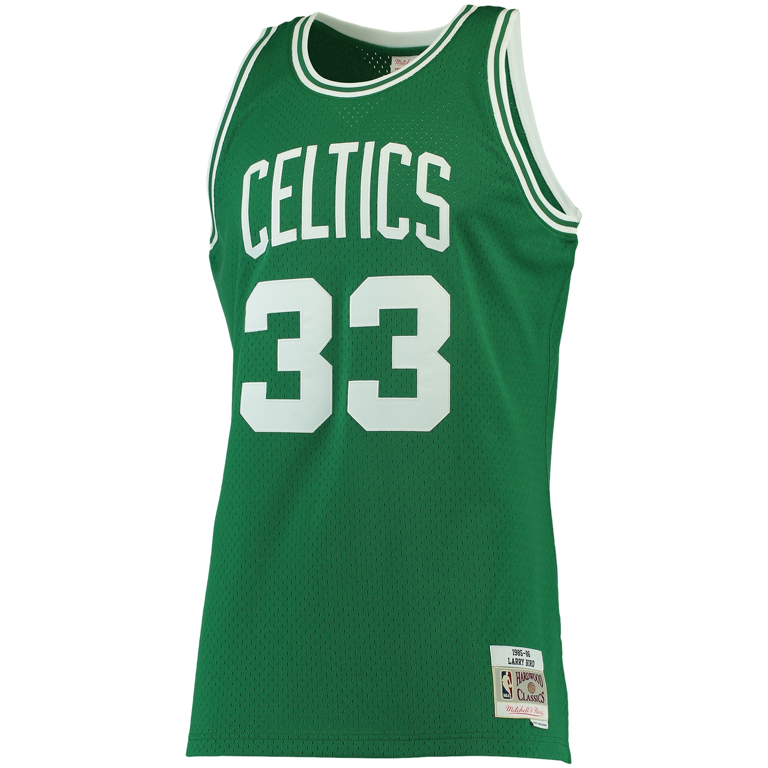 Men's Mitchell & Ness Larry Bird Kelly Green Boston Celtics Big & Tall Hardwood Classics Jersey - image 2 of 3