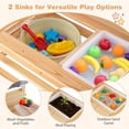 thumbnail image 6 of Costway Outdoor Mud Kitchen for Kids, Wooden Kitchen Playset with Extended Tabletop Natural, 6 of 11