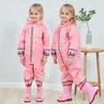 thumbnail image 4 of Joernso Unisex Kids 3D Cartoon Animal Reflective Strip Hooded Raincoat Poncho Coverall, 4 of 8