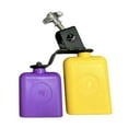 thumbnail image 3 of Baohd High and Low Tones Bicolor Cowbell with Mount for Concerts Family Gatherings, 3 of 6