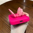 thumbnail image 4 of Designed for iIPhone Case,Cute Silicone with Kickstand Butterfly Camera Lens Protection Shockproof Cover Phone Case (iPhone 15 Pro,Pink), 4 of 6
