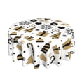 thumbnail image 2 of XMXT Waterproof Table Cloth, Christmas Decoration Design Print Polyester Round Tablecloth for Dining Party Decor, 60 inches, 2 of 8