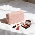 thumbnail image 6 of Horivan Solid Color Storage Bag Organizer, Portable Lint-Resistant Pouch for Travel, Makeup, and Toiletries, Durable Teddy Fleece Fabric, Compact Cosmetic Case for Women and Men, 6 of 6