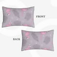 thumbnail image 4 of Balery Pink Flamingo Pillow Covers,Bed Pilowcases,Reversible Plush Throw Pillow Covers End Pillow Encasement,Pillow Case - 16"X24", 4 of 9