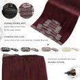 thumbnail image 2 of Extensiones de cabello Moresoo Burgundy Clip in Human Hair 150g, 2 of 9