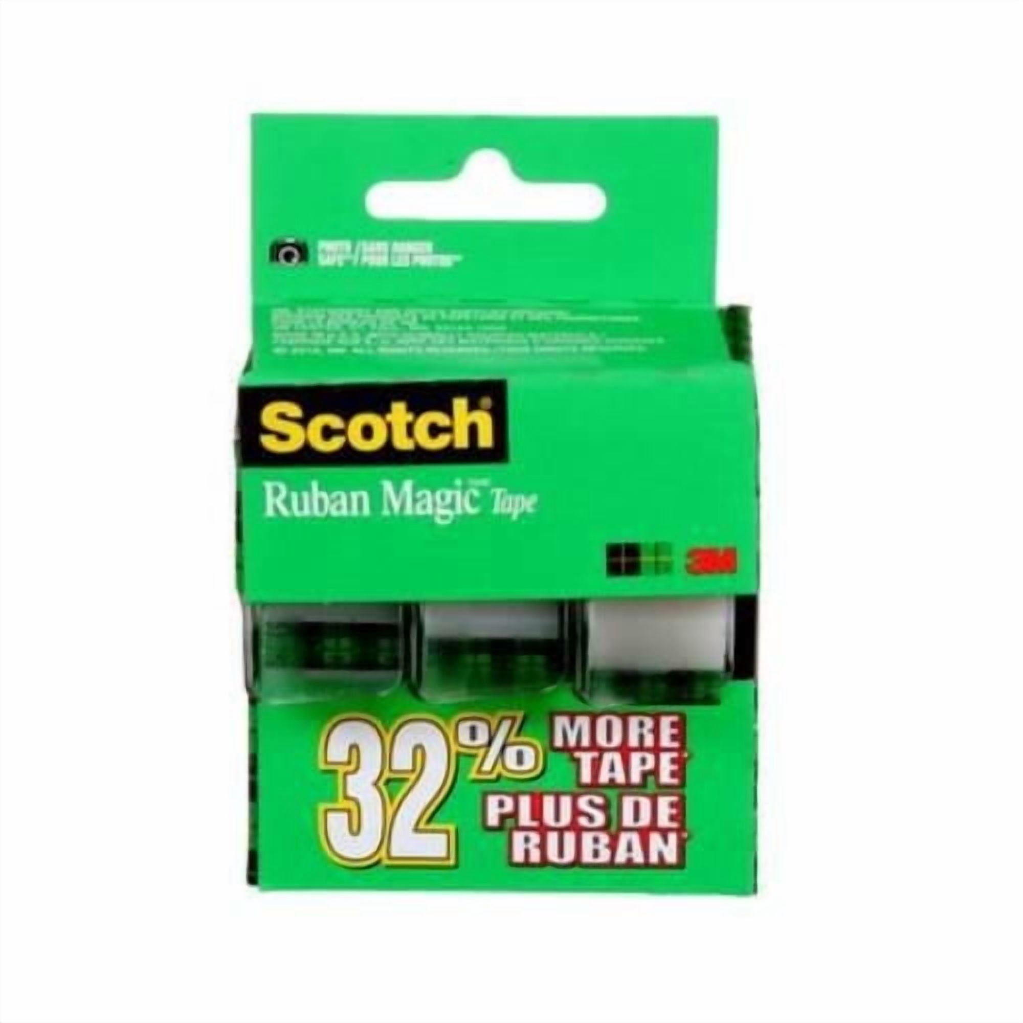 Scotch® Magic™ Tape, 3105X-02-C, 3/4 in x 11 yd (19 mm x 10.1 m)