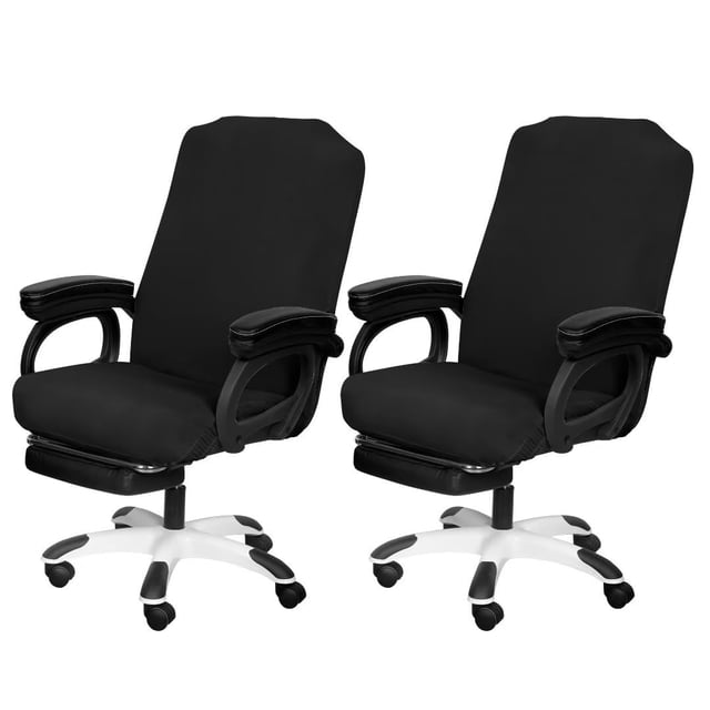 Funda para Silla de Oficina SARAFLORA 2 Unidades Elástica Negra