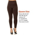 thumbnail image 6 of 2 Pack Women Queen Size Warm Fleece Lined Full Length Leggings Plus Size (L/1X/2X), 6 of 6