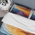thumbnail image 4 of Designart "Lyrical Sunset Yellow Orange Abstraction II" Abstract Bedding Covert Set - Lyrical Abstraction Yellow Modern Bed Set With 2 Shams, 4 of 6