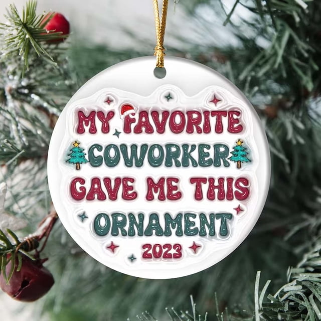 Personalized Circular And Interesting Christmas Tree Decorations, Christmas Decorations, Friendship Decorations