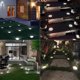 thumbnail image 5 of Luz solar para exteriores, 4 piezas, 8 luces LED solares para el suelo, luz blanca fría, resistente al agua, IP65, luz empotrada para jardín, camino, pasarela, césped, patio, escalones, escaleras TUNC Sencillez, 5 of 5