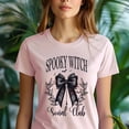 thumbnail image 5 of Spooky Witch Graphic T-Shirt | Unisex Gothic Style Outfit, Heliconia, Size 3XL, 5 of 6