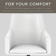 thumbnail image 3 of BBF Easy Office Mid Back Contemporary Faux Leather Box Chair in White, 3 of 7