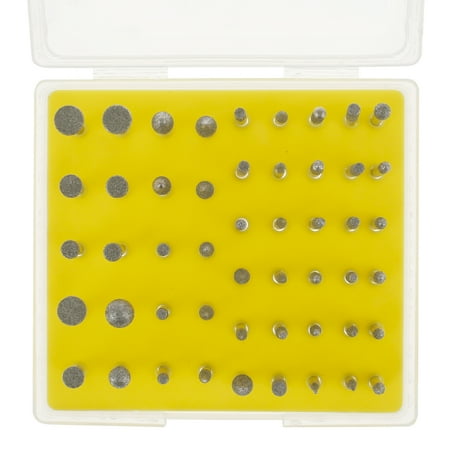 

50Pcs Diamond Coated Grinding Head Portable Diamond Rotary Grinding Burrs Set Multifunctional Diamond Carving Grinding Head for Stone Carving Engraving Grinding