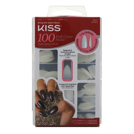 Kiss Products Kiss  Full-Cover Nails, 100 ea (Best Product To Grow Nails Fast)