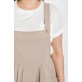 thumbnail image 3 of Saronite Plus Size Pintuck Detail Cotton Overall with Side Pockets Jumpsuit, Stone (Women's), 3 of 4