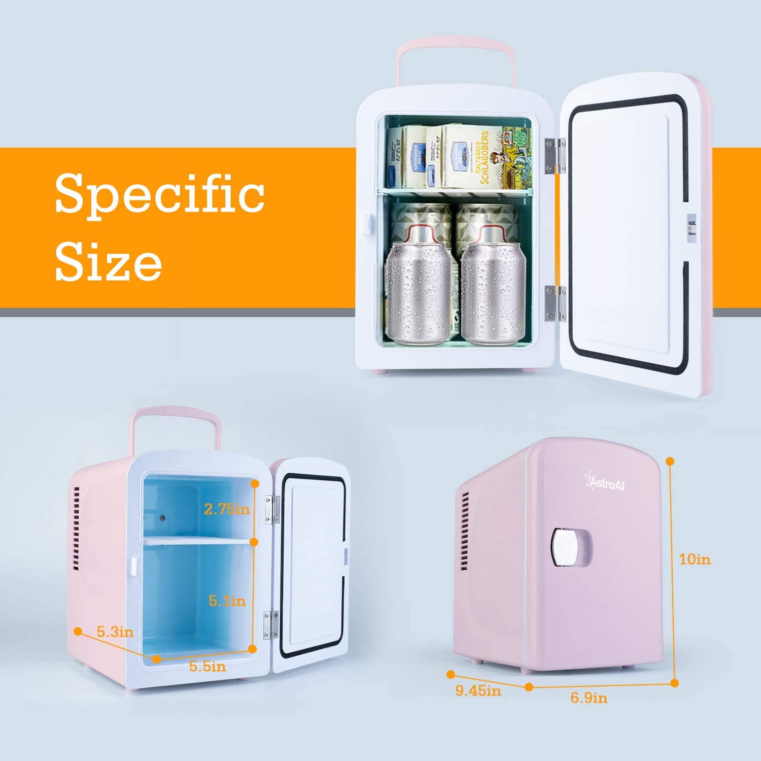 Offices White And Pink Bundle Homes And Dorms Astroai Mini Fridge 4 Liter 6 Can Cooler And Warmer For Cars Compact Refrigerators Home Kitchen Migalio Com