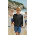 thumbnail image 4 of INGEAR Boys' Rash Guard UPF 50+ Long Sleeve Swim Shirt, Quick-Dry Lightweight Sun Protection, Shark Camo, S, 4 of 9