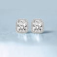thumbnail image 3 of Diamond Stud Earring | 2 Carat IGI Certified Radiant Shape Lab Grown Diamond Stud | 18K in Yellow Gold | Solice Lab Diamond Halo Stud Earrings | Prong Setting | FG-VS1-VS2 Quality | Friendly Diamonds, 3 of 5