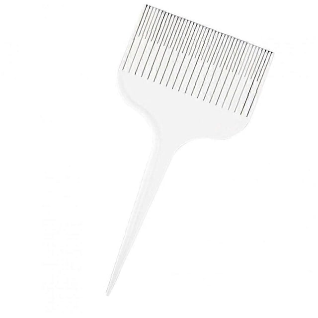 Peine para mechas con cola de rata para aplicar papel de aluminio y tinte para el cabello, tejido ajustable, blanco, para uso en salones de belleza y en casa.