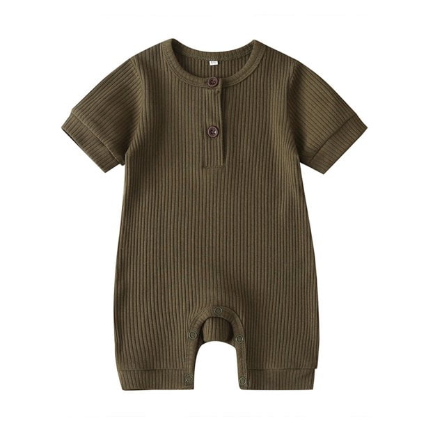 Newborn Baby Boy Girl Short Sleeve Knitted Romper Jumpsuit One-Piece ...