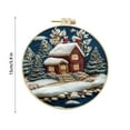 thumbnail image 3 of SnowVibe Christmas Forest Snow House Hand Embroidery DIY Kit - Handmade Fabric Material for Creative Needlework and Embroidery Projects, 3 of 4