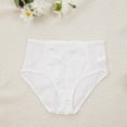 thumbnail image 2 of WULMLEO Women Sexy Lace Panties High Waist Underpants Lingerie Intimates Female Plus Size Briefs Underwear White S, 2 of 3