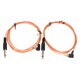 thumbnail image 2 of 2 uds 1,8 m de longitud 2,2mm de diámetro Cable de Clip de tatuaje interfaz RCA DC cabezal curvo Cable de máquina de tatuaje ultrafino naranja, 2 of 14