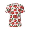 thumbnail image 5 of Wukai Hand Drawn Tomatoes Print Men's Short-Sleeved Mesh T-Shirt,Quick-Dry Short Sleeve Workout T-Shirt-5X-Large, 5 of 8