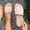 A_ Beige, variant on Women's Round Toe One Band Soft Sole Slide Slippers, Wide Width Indoor Outdoor Non Slip Casual Summer Beach Slides Green 36