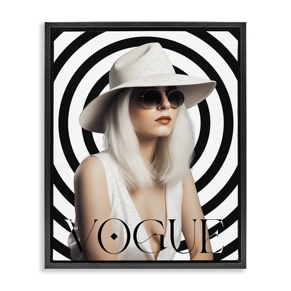 Stupell Industries Art Deco Black Floating Frame Canvas Art, 17 x 21, by Ziwei Li