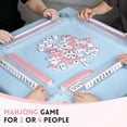 thumbnail image 6 of American Mahjong Tile Set,166 Tiles White Pink Acrylic Carving Tiles,Mahjong Game Set with Portable Travel case (Racks Not Included), 6 of 9