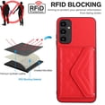 thumbnail image 6 of for Samsung Galaxy A34 5G Slim Case with Card Holders and Strap for Women, Samsung Galaxy A34 5G Phone Case Wallet PU Leather Kickstand RFID Blocking Flip Shockproof Wallet Case - Red, 6 of 11