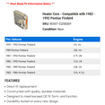 thumbnail image 2 of Heater Core - Compatible with 1982 - 1992 Pontiac Firebird 1983 1984 1985 1986 1987 1988 1989 1990 1991, 2 of 2