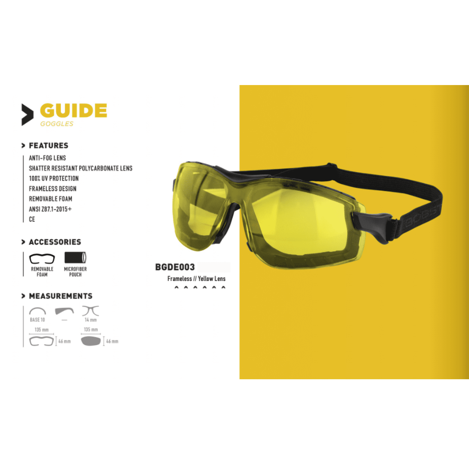 Bobster Guide Goggle Yellow