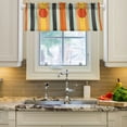 thumbnail image 2 of Yayeee Kitchen Valance Rod Pocket 54" x 18" Living Room Window Curtain, Stripes and Circle, 2 of 6