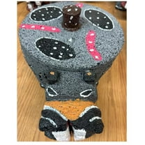 Made in Mexico Beautifully Hand Carved Painted Guacamole Maker Large Hippo Hippopotamus hipop?tamo Mexican Manual Guacamole Salsa Maker Volcanic Lava Rock Stone Molcajete W/Top Mortar and Pestle