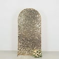 thumbnail image 6 of BalsaCircle 7 ft Champagne Fitted Sparkly Big Payette Sequin Round Top Wedding Arch Backdrop Stand Cover Party Events Decorations, 6 of 8