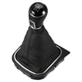 thumbnail image 1 of Juego de cubierta de palanca de cambio Manual de coche, 6 velocidades, apto para VW Golf 6 2009 - 2013, tono plateado negro, 1 of 1