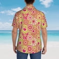 thumbnail image 6 of Daiia Yellow Flowers Hawaiian Shirt for Men Gentle Cotton Regular Short Sleeve Casual-Medium, 6 of 9