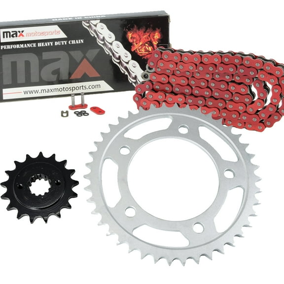 Max Motosports Red O-Ring Chain Sprocket Kit for 2001-2007 2004 2005 Honda VT750 DC Shadow Spirit