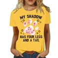 thumbnail image 1 of YDLCAFD T-Shirts Col en V pour Femmes, Packages, Mode Décontractée, Manches Courtes, Col Rond, T-Shirt Ample, Blouse, 1 of 4